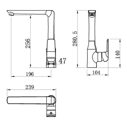 Novaservis - Köögisegisti NOBLESS TINA must