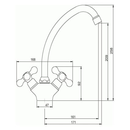 Novaservis - Köögisegisti TITANIA RETRO, läikiv kroom