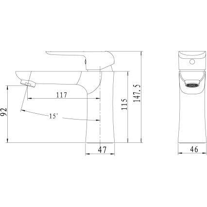 Novaservis - NOBLESS TINA valamu segisti, läikiv kroom