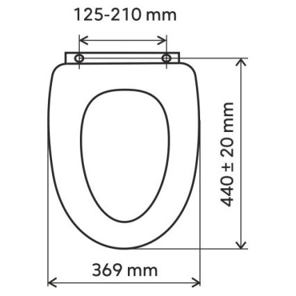 Novaservis - SoftClose tualettpoti kaas, duroplast, must