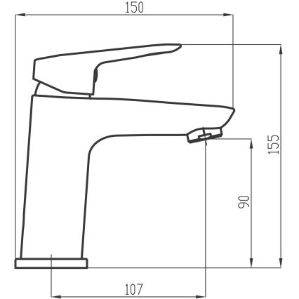 Novaservis - Valamu kraan METALIA 15,5 cm läikiv kroom
