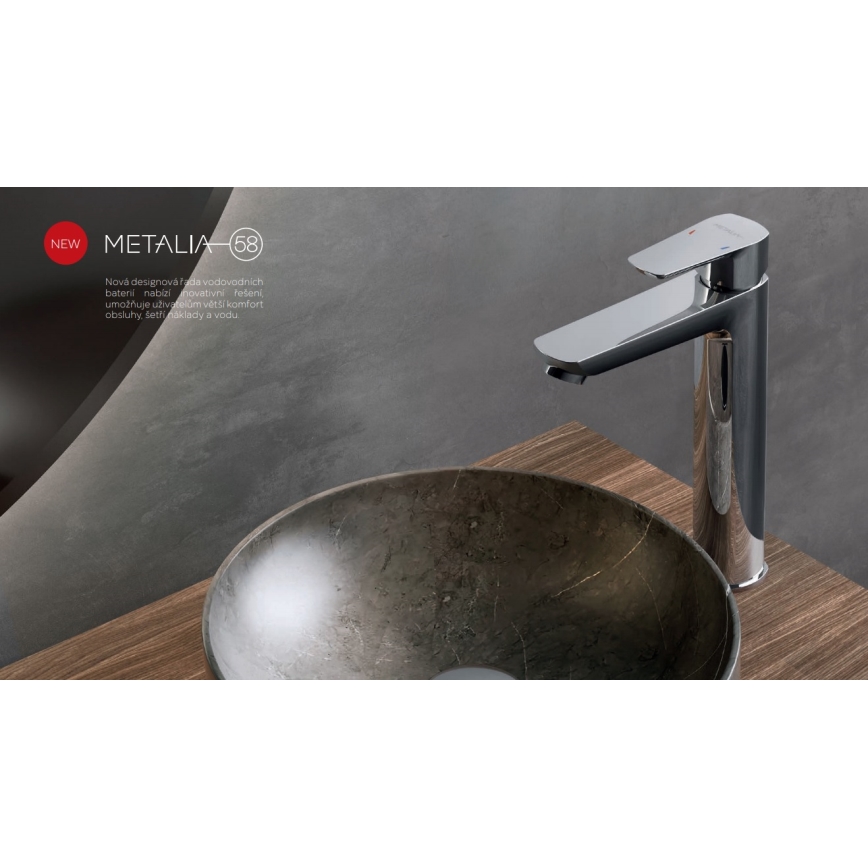Novaservis - Valamu kraan METALIA ECO 25,7 cm läikiv kroom