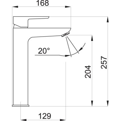 Novaservis - Valamu kraan METALIA ECO 25,7 cm matt must