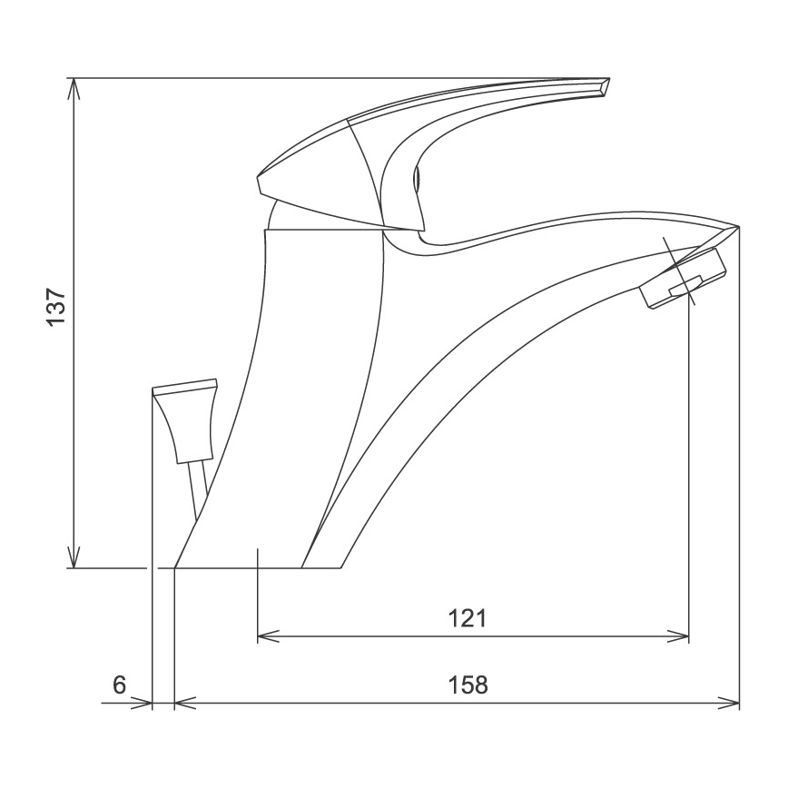 Novaservis - Valamu segisti METALIA valge