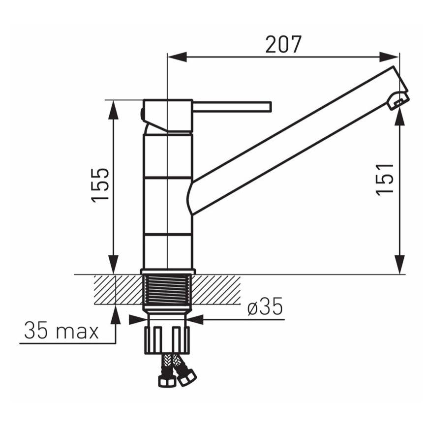 Novaservis - Valamusegisti FIESTA läikiv kroom