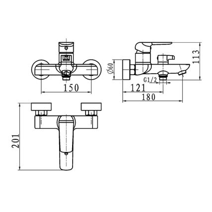 Novaservis - Vannisegisti NOBLESS TINA, must