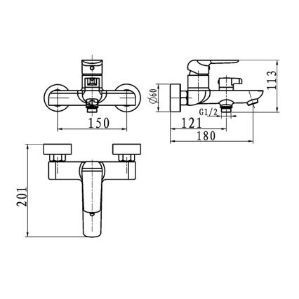 Novaservis - Vannisegisti NOBLESS TINA valge