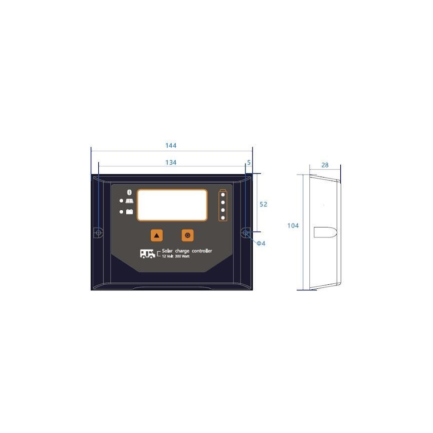 Ntuikas päikesepaneeliga laadimisregulaator PWM 12V/20A
