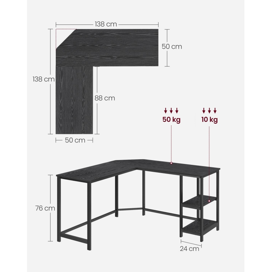 Nurgakirjutuslaud SOLEA must
