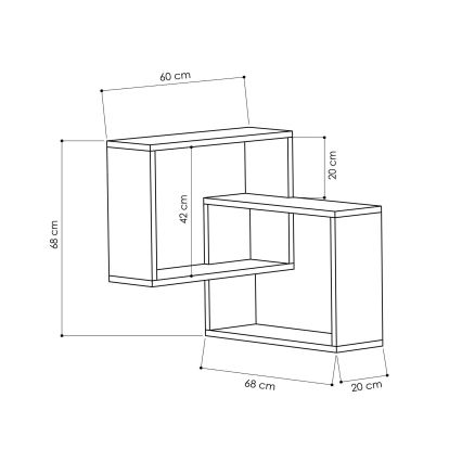 Nurgariiul seinale RING 68x68 cm valge