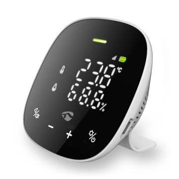 Nutika õhukvaliteedi monitor koos LED dioodidega ekraaniga SmartLife Wi-Fi