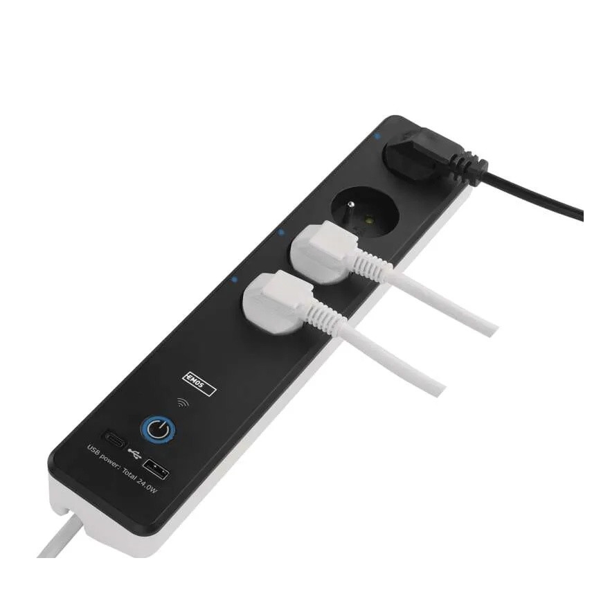 Nutika pikendusjuhe lülitiga GoSmart 4Z + 1xUSB-A + 1xUSB-C 2 m Wi-Fi Tuya