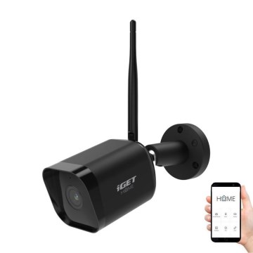 Nutika väliskaamera Full HD 1080p anduriga, 12V, IP65, Wi-Fi, Tuya, must