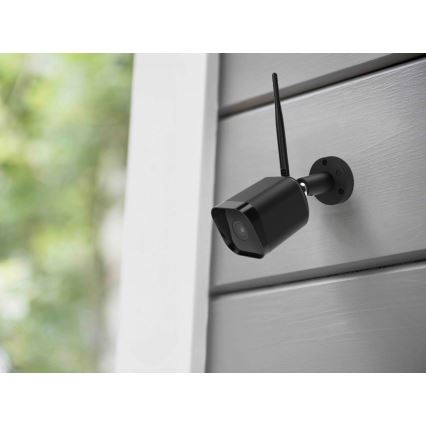 Nutika väliskaamera Full HD 1080p anduriga, 12V, IP65, Wi-Fi, Tuya, must
