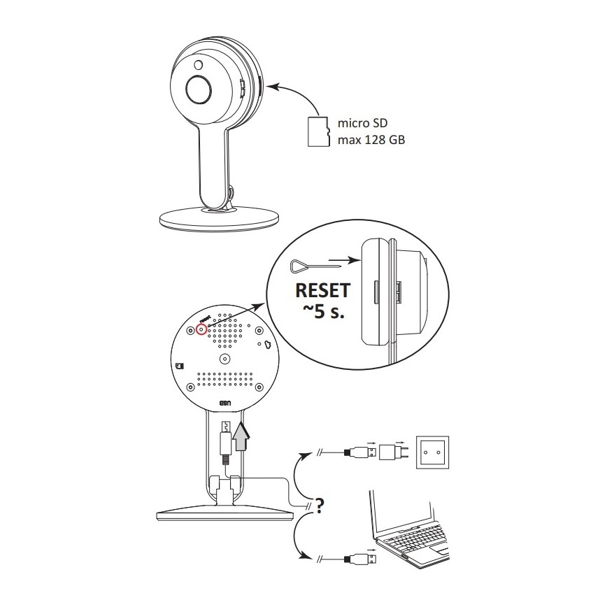 Nutikaamera COSMO LED/230V/Wi-Fi Tuya