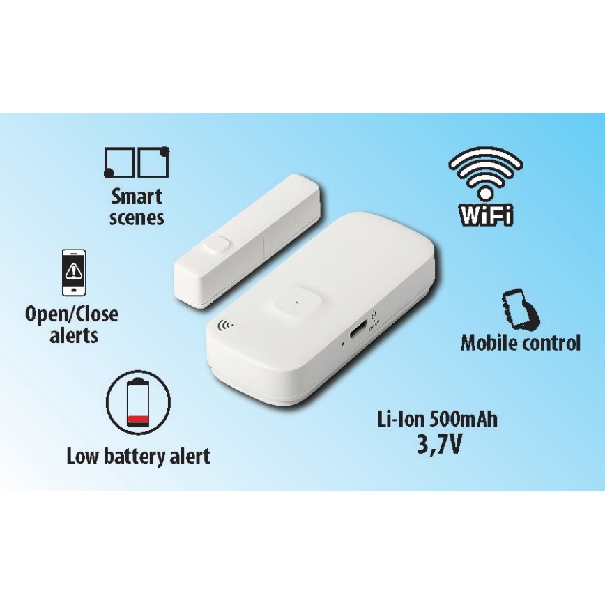 Nutikas akna- ja ukseandur 3,7V Wi-Fi Tuya