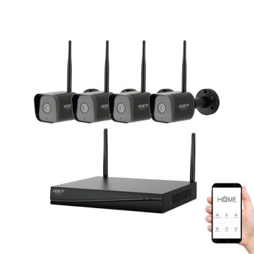 Nutikas kaamerasüsteem + 4x kaamerat anduriga 2K+ 12V IP65 Wi-Fi Tuya