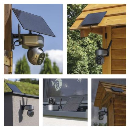 Nutikas päikeseenergial töötav kaamera GoSmart-anduriga 4G/LTE 10400 mAh 5V IP65 Tuya