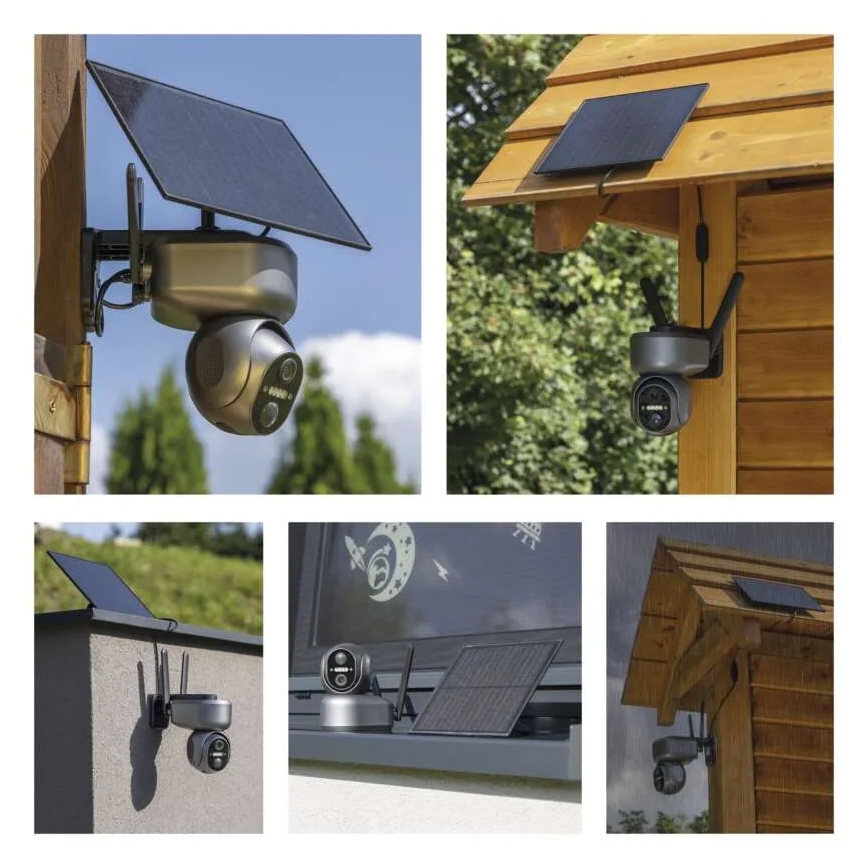 Nutikas päikeseenergial töötav kaamera GoSmart-anduriga 4G/LTE 10400 mAh 5V IP65 Tuya