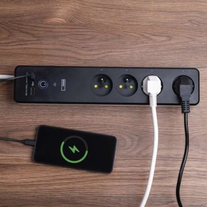 Nutikas pikendus kaabel lülitiga GoSmart 4Z + 1xUSB-A + 1xUSB-C 2 m Wi-Fi Tuya