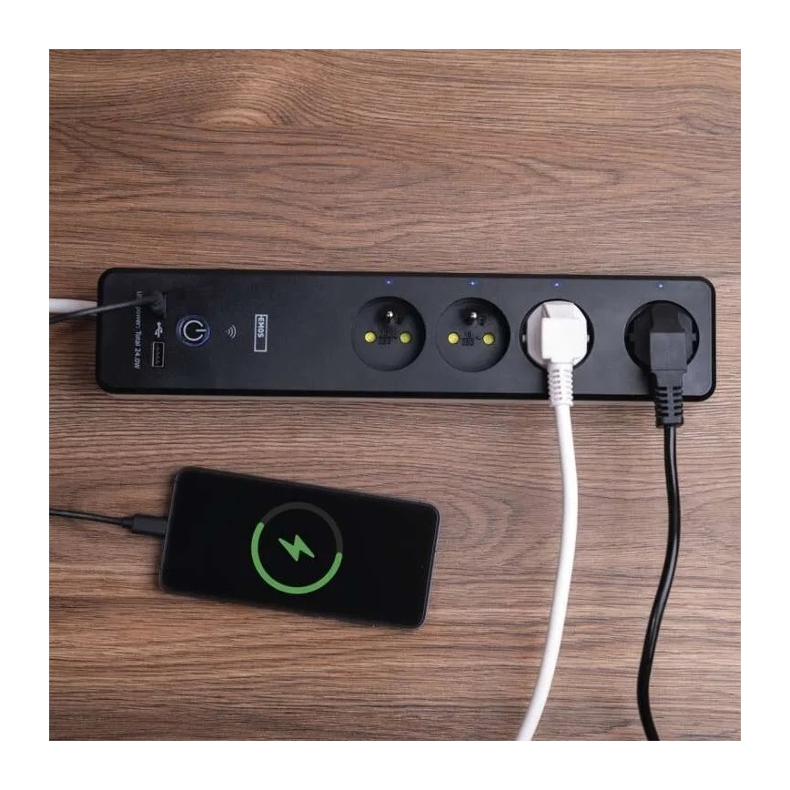 Nutikas pikendus kaabel lülitiga GoSmart 4Z + 1xUSB-A + 1xUSB-C 2 m Wi-Fi Tuya