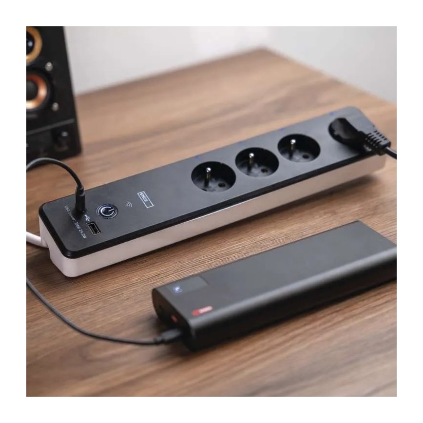 Nutikas pikendus kaabel lülitiga GoSmart 4Z + 1xUSB-A + 1xUSB-C 2 m Wi-Fi Tuya