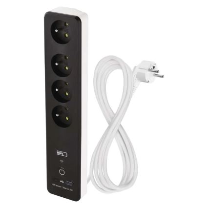 Nutikas pikendus kaabel lülitiga GoSmart 4Z + 1xUSB-A + 1xUSB-C 2 m Wi-Fi Tuya