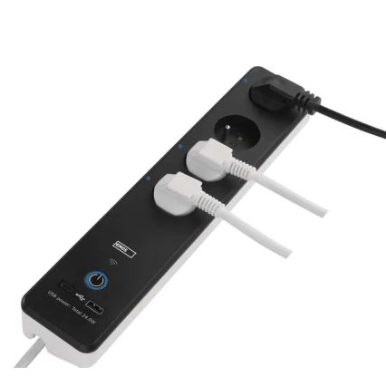 Nutikas pikendus kaabel lülitiga GoSmart 4Z + 1xUSB-A + 1xUSB-C 2 m Wi-Fi Tuya