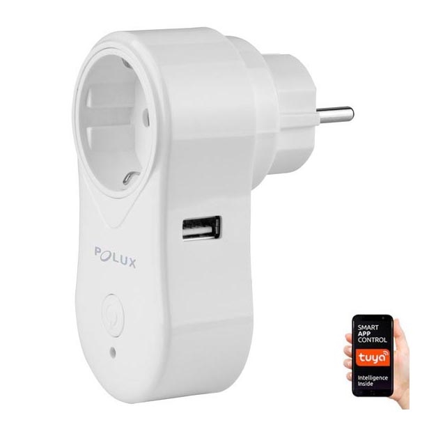 Nutikas pistikupesa SMART 3400W/230V Wi-Fi Tuya + USB SCHUKO