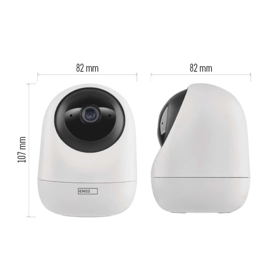 Nutikas pöörlev siseaamera liikumisanduriga GoSmart 5V Wi-Fi Tuya valge