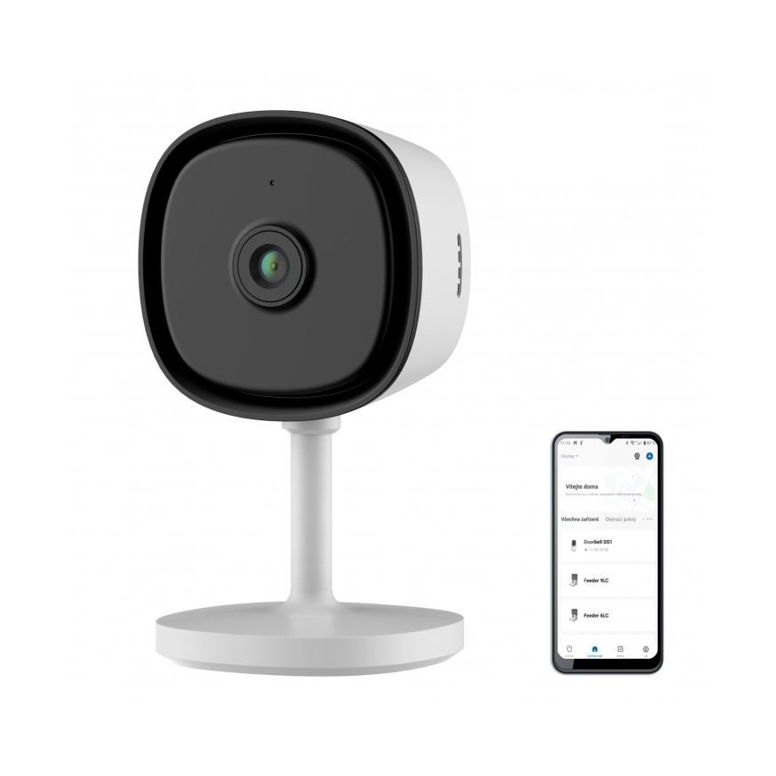 Nutikas sisekaamera Full HD 1080p-anduriga, 5 V, Wi‑Fi, Tuya, valge