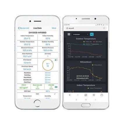 Nutikas värav koos termomeetri, hügromeetri ja baromeetriga Wi-Fi