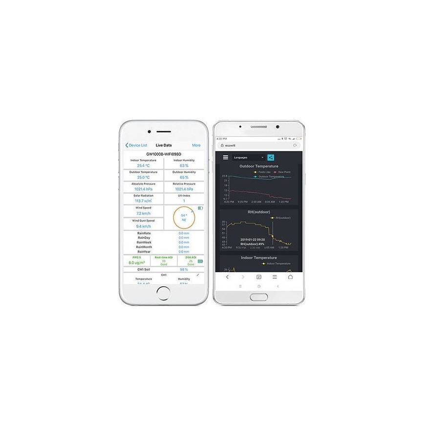 Nutikas värav koos termomeetri, hügromeetri ja baromeetriga Wi-Fi