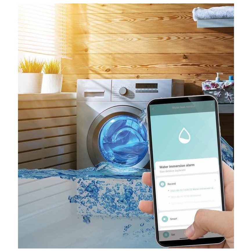 Nutikas veelekke andur 3xAAA Wi-Fi Tuya