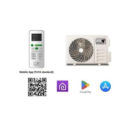Õhukonditsioneer 12K V1 3,5 kW Wi-Fi Tuya, valge + kaugjuhtimispult