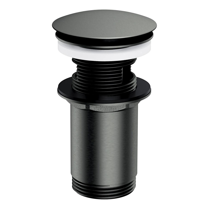 OMNIRES A706GR - Valamu äravoolupesa CLICK-CLACK d. 6,6 cm harjatud grafiit