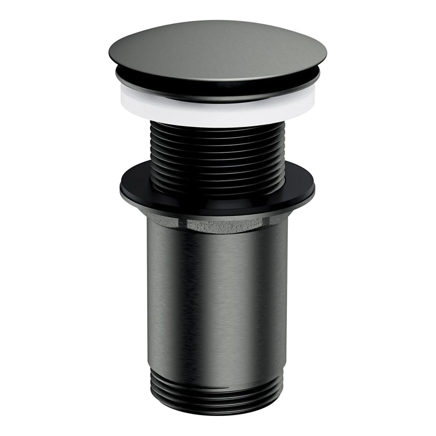 OMNIRES A716GR - Valamu äravoolupesa CLICK-CLACK d. 6,6 cm harjatud grafiit