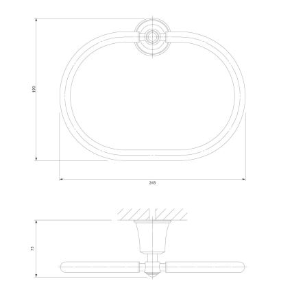 OMNIRES AL53230CR - Käterätikuhoidja seinale ART LINE läikiv kroom
