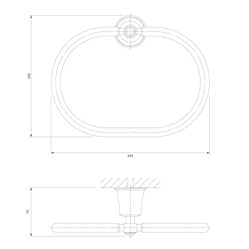 OMNIRES AL53230CR - Käterätikuhoidja seinale ART LINE läikiv kroom