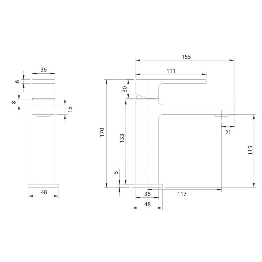 OMNIRES BA7810BL - BARETTI 17 cm valamusegisti, matt must