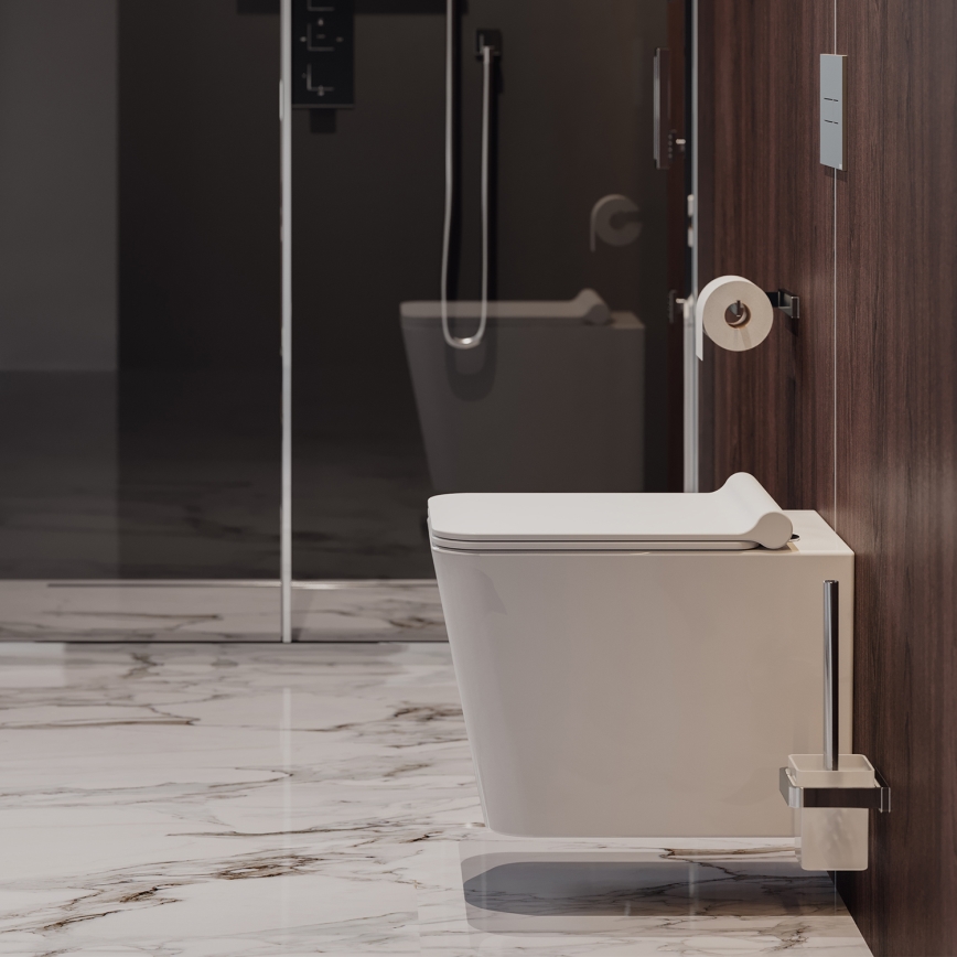 OMNIRES BOSTONMWBP - seinapealne WC SoftClose-istmega BOSTON keraamika/läikiv valge