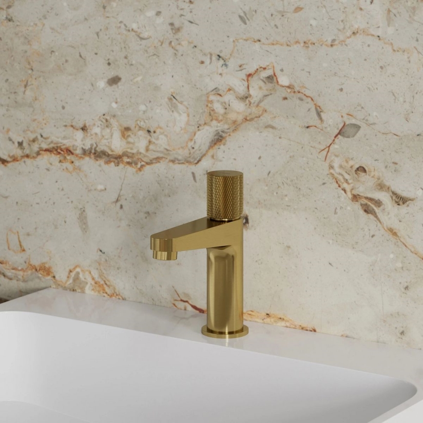 OMNIRES CT8010GLB - Valamu kraan CONTOUR 16,6 cm maapind kuldne