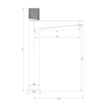 OMNIRES CT8012CR - Valamu kraan CONTOUR 31,2 cm läikiv kroom