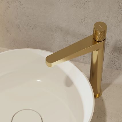 OMNIRES CT8012GLB - Valamu kraan CONTOUR 31,2 cm maapind kuldne