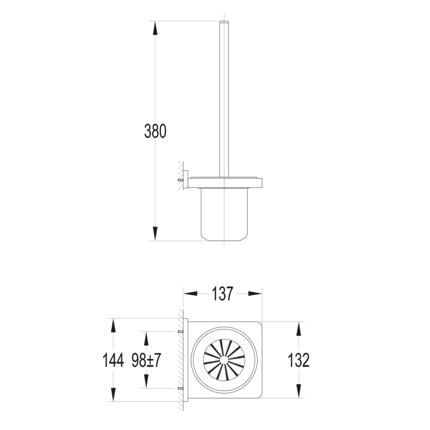 OMNIRES DA70620BL - Seinale paigaldatav tualetihari DARLING poolmatt must