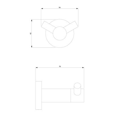 OMNIRES MP60120CR - Nagi seinale MODERN PROJECT läikiv kroom
