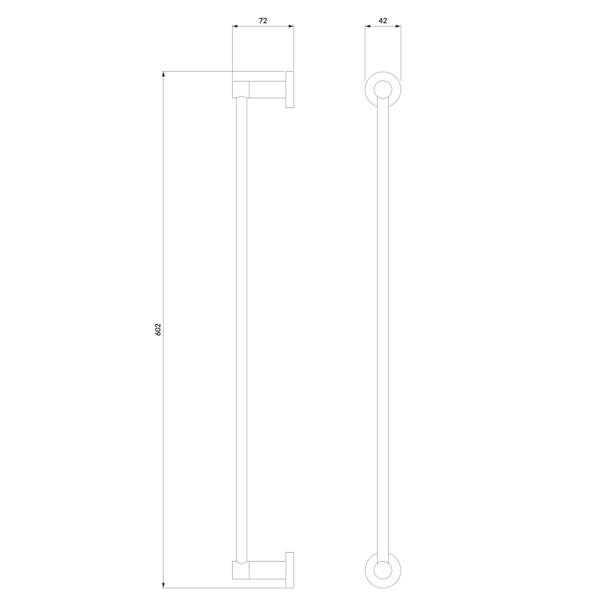 OMNIRES MP60216BL - Käterätikuhoidja seinale MODERN PROJECT 60 cm matt must