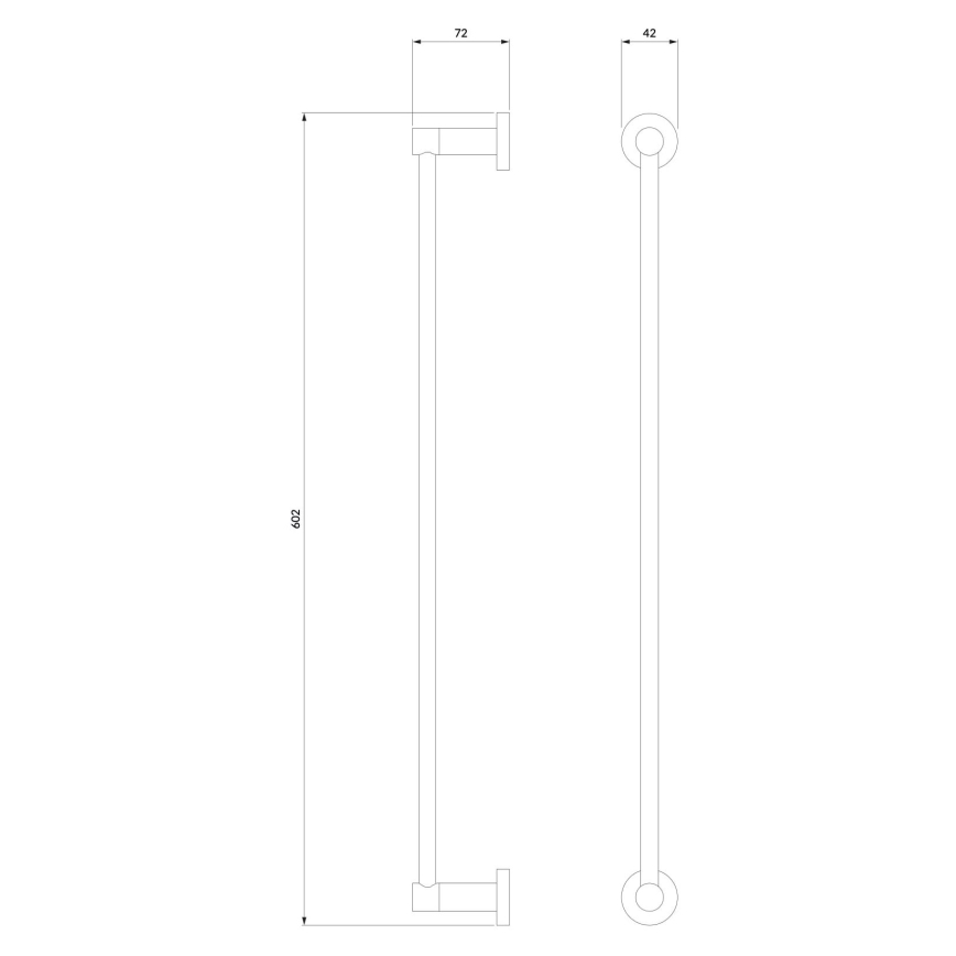 OMNIRES MP60216CR - Käterätikuhoidja seinale MODERN PROJECT 60 cm läikiv kroom