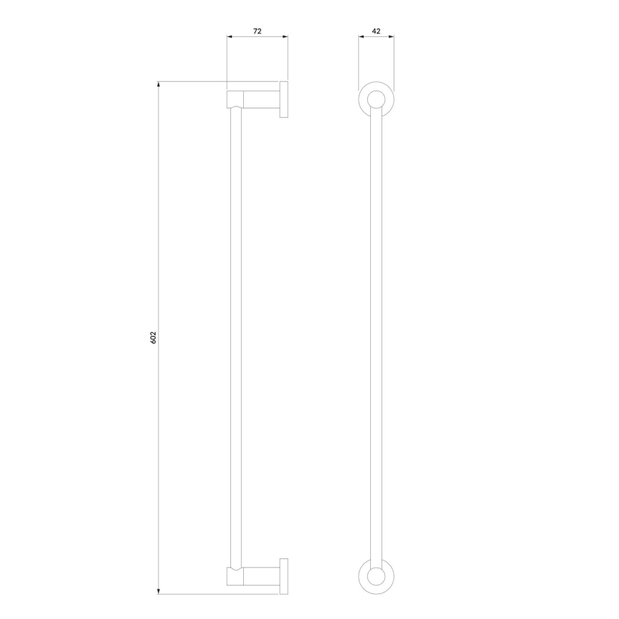 OMNIRES MP60216GR - Käterätikuhoidja seinale MODERN PROJECT 60 cm grafiit