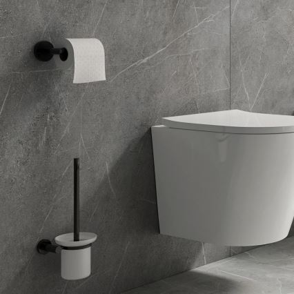 OMNIRES MP60510BL - Tualettpaberihoidja  MODERN PROJECT matt must
